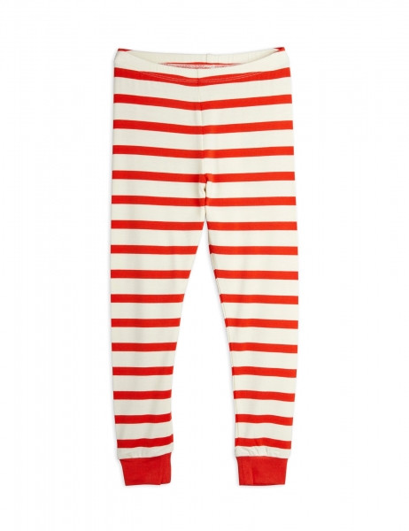 Mini Rodini Stripe leggings red